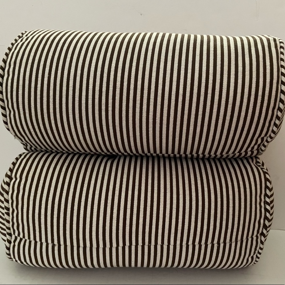 Two Custom Made Bolster Pillows Professional Upholstery
